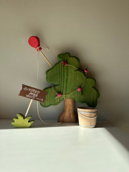 Balloon, Apple Garland, Bucket and Sign