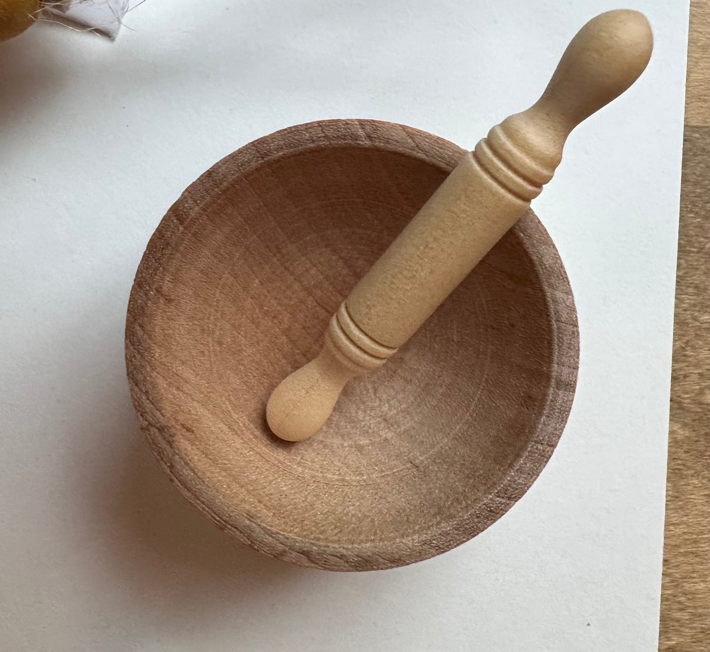 Bowl and rolling pin